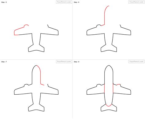 Assembly drawing airplane simple for kids - vsahand