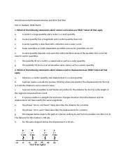 Khaleal Patel - Kinematics Review - One-Dimensional Kinematics Review part B for Fall final Part ...