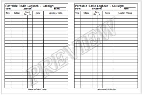 Printable Amateur Radio Logbooks : Resource Detail