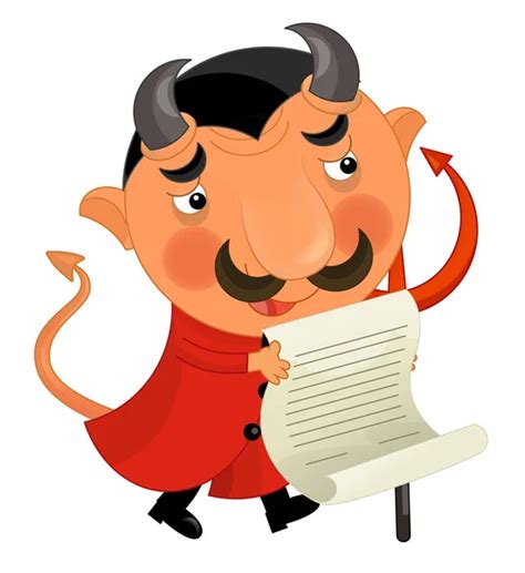 Cartoon funny devil - isolated Stock Photo by ©agaes8080 95929442