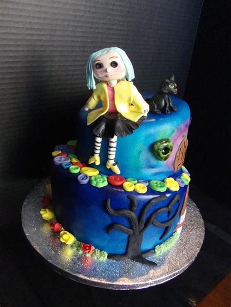 Coraline Birthday Cake - Cake by SongbirdSweets - CakesDecor