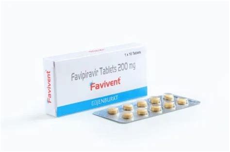 Favipiravir 200 mg Favivent Tablet, Mild Covid19, Jenburkt Pharmaceuticals at Rs 390/strip in ...