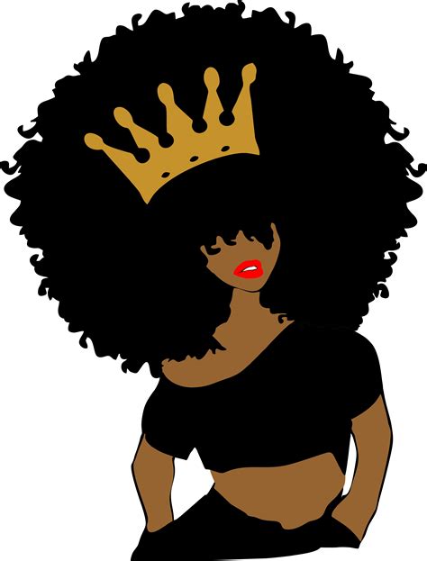 Afro Girl Svg Clipart - Full Size Clipart (#5717129) - PinClipart