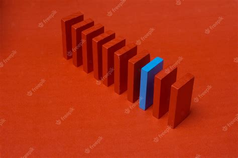 Premium Photo | Concept creative logical thinking art the domino effect ...