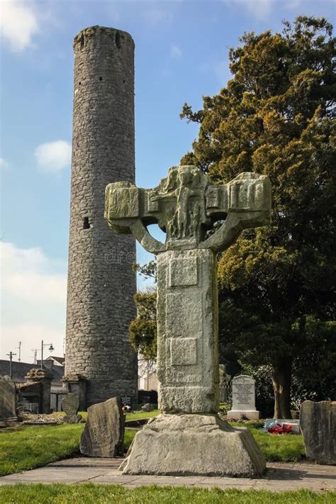 High Cross and Round Tower. Kells. Co. Meath. Ireland Editorial Stock ...