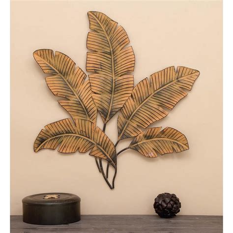 34 in. x 35 in. Iron Palm Leaves Wall Decor-97920 - The Home Depot