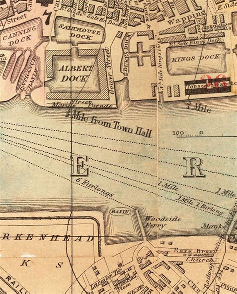 Old Map of Liverpool 1854 Vintage Map Wall Map Print - VINTAGE MAPS AND PRINTS