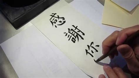 Learn to write thank you in Chinese calligraphy, 感谢您, ASMR - YouTube