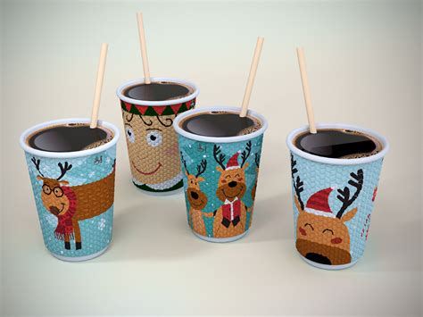 McDonald's paper cup illustrations Christmas concept :: Behance