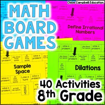 8th Grade Math Games - Math Review - Activities for the Entire Year ...