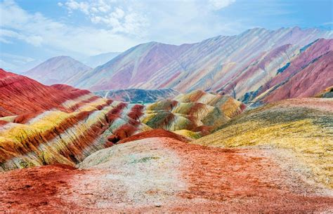 Majestic is an apt word to describe the rainbow mountains at Zhangye Danxia geopark in China ...