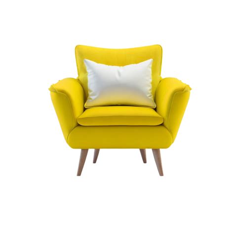 Minimalistic modern living room Yellow armchair Seat clipart on transparent background, Modern ...