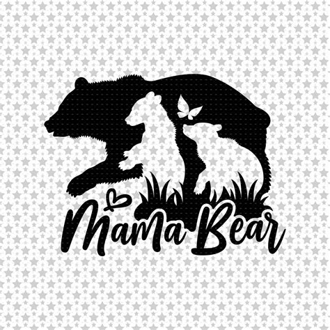 Mama Bear Svg Png Eps Pdf Files Bear Mama Svg Mama Baby Bear | Etsy