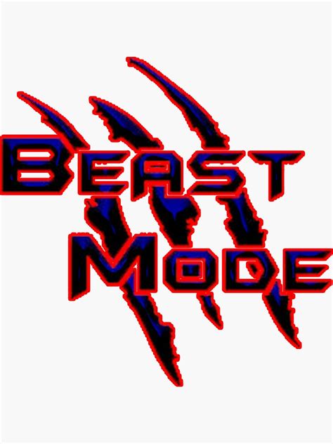 "Beast Mode Logo Art Design" Sticker for Sale by Premium-Cart | Redbubble