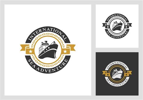 Premium Vector | Nautical, marine, sail logo design in vintage style