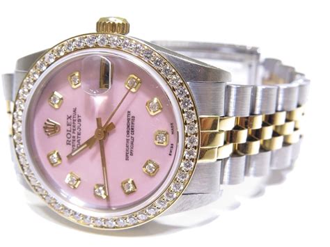 Rolex Ladies Datejust Pink Diamond Dial Jubilee Band Two Tone Watch ...