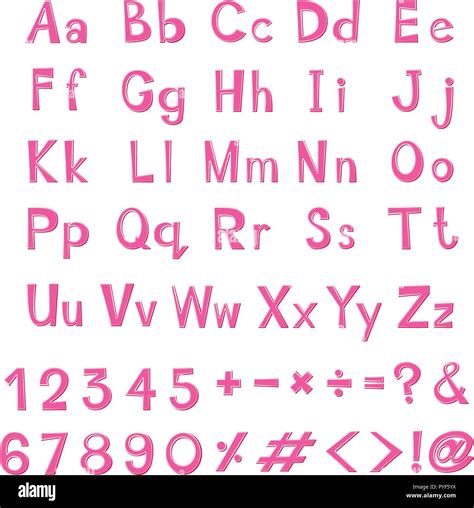 Font design in pink color illustration Stock Vector Image & Art - Alamy