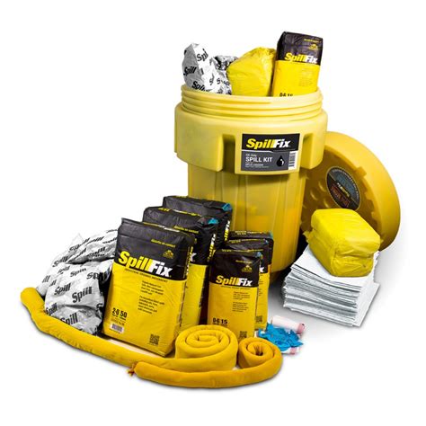 SpillFix Oil-Only Spill Kit in 95 Gallon Wheeled Overpack Salvage Drum