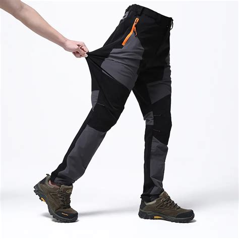 AGEKUSL Men Elastic Waterproof Pants Windproof Warm Durable Hiking Camping Cycling MTB Bike ...