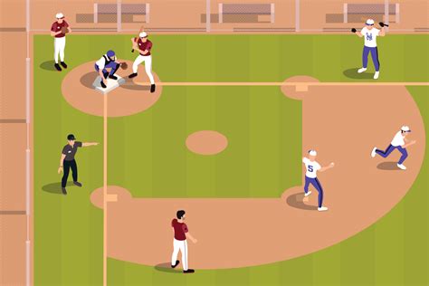 Baseball Game Field Composition 4958903 Vector Art at Vecteezy