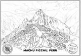 Machu Picchu Colouring Page  Illustration By Jonathan Chapman sketch template