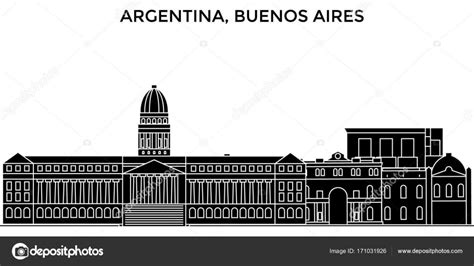 Argentina, Buenos Aires architecture vector city skyline, travel ...