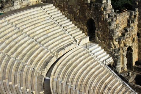 View Inside the Odeon of the Herodes Atticus in Athens, Greece ...