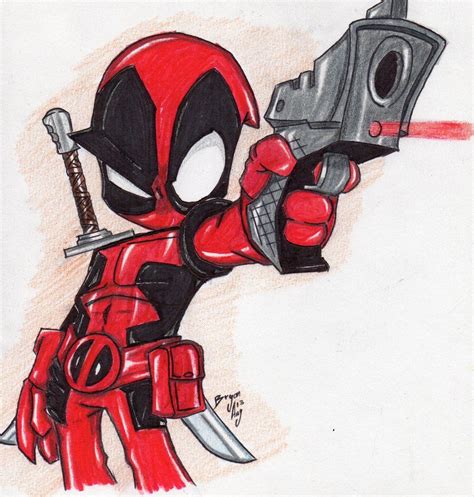 Chibi deadpool | Deadpool drawing, Deadpool cartoon, Deadpool chibi