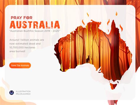 Hero image Illustration For Australia Bushfire Season 2019-2020 by ...