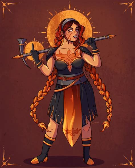 [OC] Wildfire Druid : DnDart Fantasy Races, Fantasy Rpg, Fantasy Girl ...