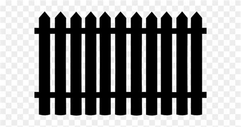 Clipart Silhouette Of Picket Fence - Fence Clipart Black And White - Clip Art Library