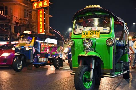 Tuk-tuk, an Auto Rickshaw in Bangkok Chinatown Editorial Stock Photo ...