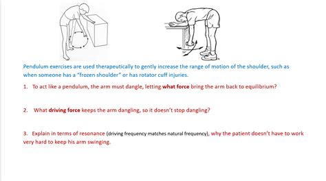 Solved 1 Pendulum exercises are used therapeutically to | Chegg.com