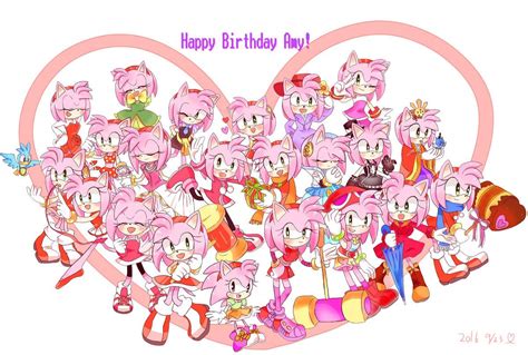 The Many Outfits Of Amy Rose by はなもも | Sonic the Hedgehog | Amy rose, Amy the hedgehog, Sonic ...