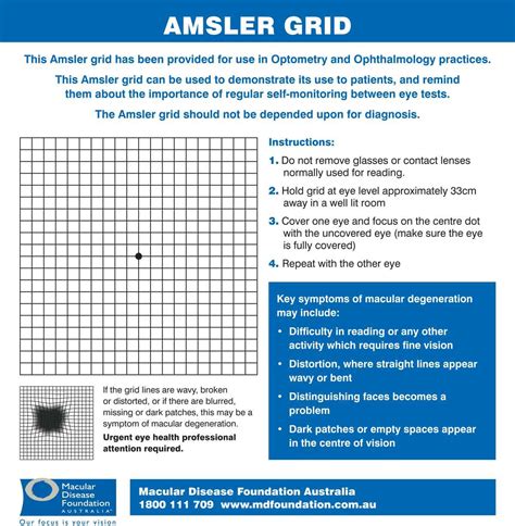 Macular Degeneration Grid Printable