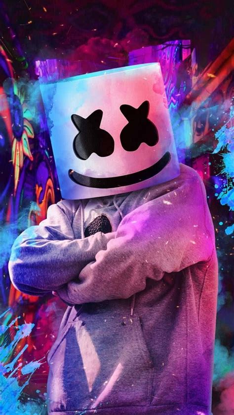 Download Marshmallow Head Of Marshmello Phone Wallpaper | Wallpapers.com