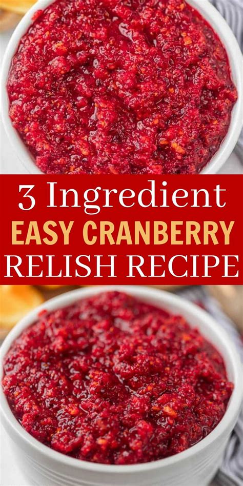 Cranberry relish recipe - Fresh cranberry orange relish