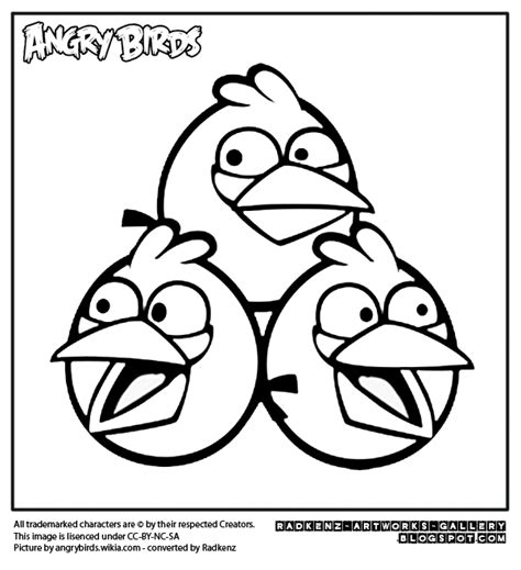 Radkenz Artworks Gallery: Angry birds coloring page - Blues