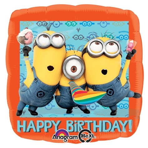 18″ Despicable Me 2 – Happy Birthday – Foil Balloon – Balloon Warehouse™