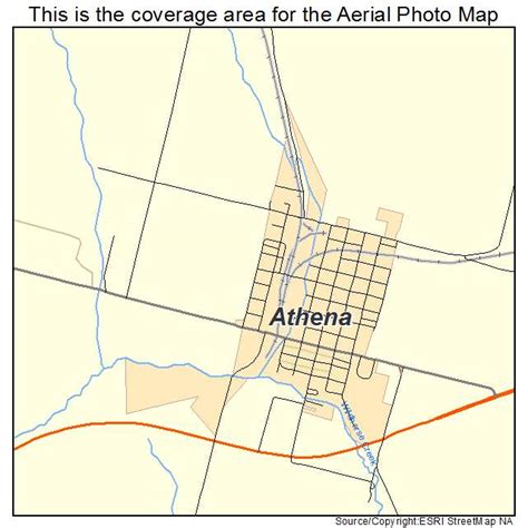 Aerial Photography Map of Athena, OR Oregon