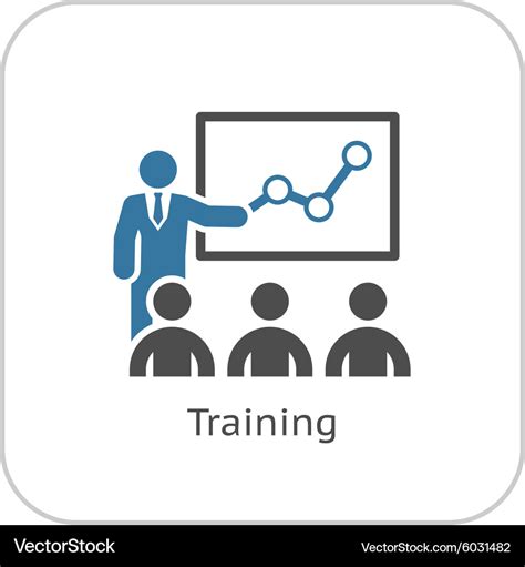 Training icon business concept flat design Vector Image