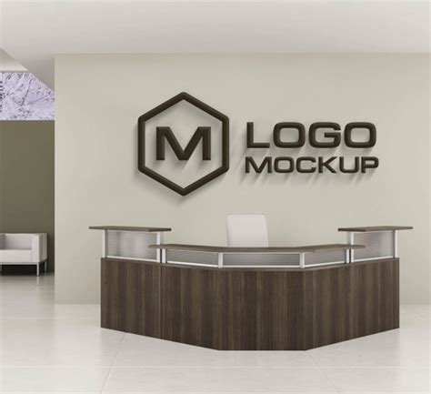 Free Psd 3d Office Wall Logo Mockup Template Graphics - vrogue.co