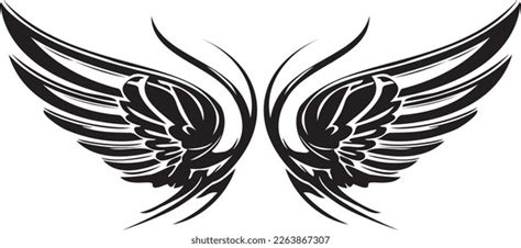 Wings Logo Vector Black White Stock Vector (Royalty Free) 2263867307 | Shutterstock