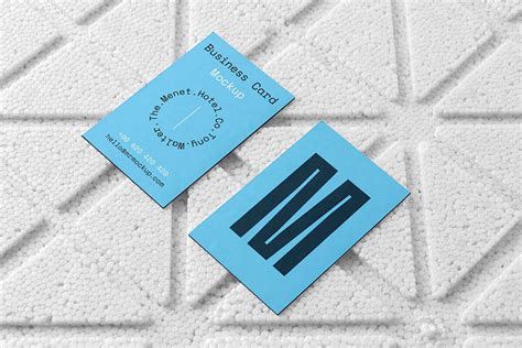 Business Cards on Styrofoam Mockup - Free Download