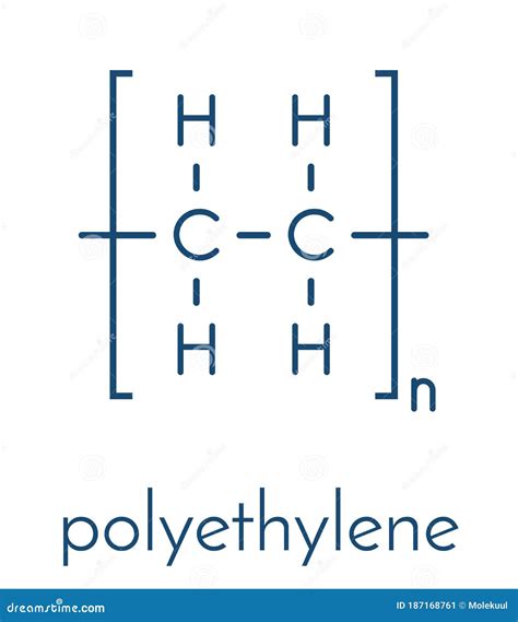 Polyethylene PE, Polythene, Polyethene Plastic, Chemical Structure. Skeletal Formula. Stock ...