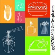 430 Vector Pop Art Fast Food Concept Illustration Vectors | Royalty Free - GoGraph
