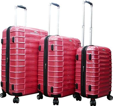 New Polycarbonate Hard Shell Luggage Set Red * This is an Amazon Affiliate link. Click image for ...