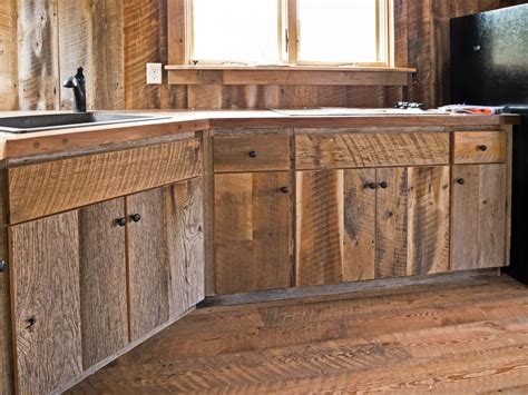 Custom Crafted Barn Wood Cabinets - Unique Rustic Kitchen Design by ...