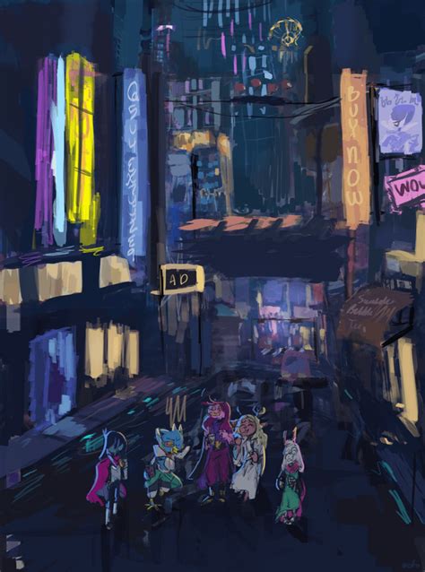 hanging out in downtown cyber city :D : Deltarune