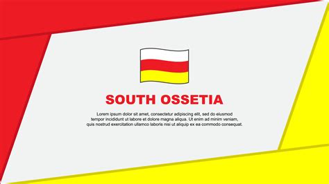 South Ossetia Flag Abstract Background Design Template. South Ossetia ...